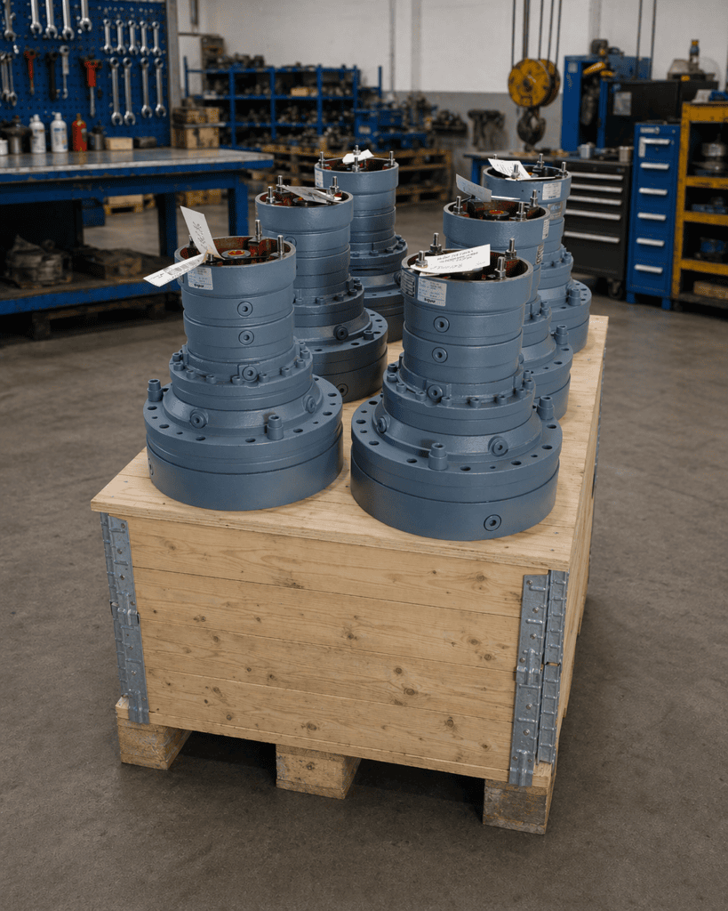 yaw gears packed on pallet